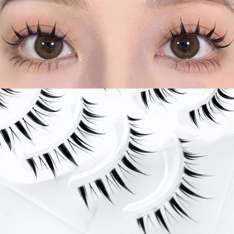 Musegetes False Eyelashes, 4D False Eyelashes, Natural False Eyelashes, Ultra