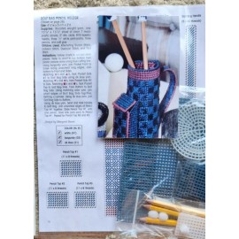 Unbranded Golf Bag Pencil Holder Plastic Canvas Kit - Includes canvas, pencils,  and poms