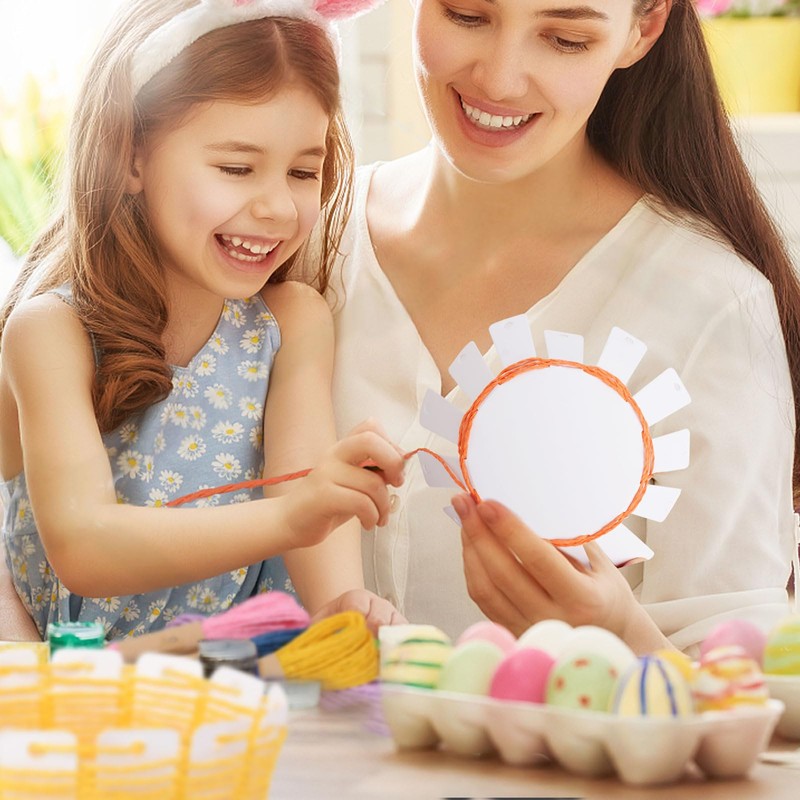 GEBETTER Set of 4 Easter Baskets Craft Sets Basket Weaving