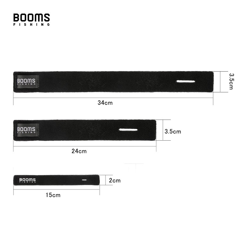 Booms Fishing RS3 Rod Belt, Black, 150mm, Pack of 4
