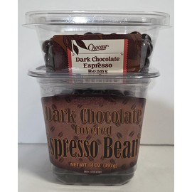 Trader Joe & Choceur Dark Chocolate Covered Espresso Beans (Two Tubs)