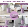 50-Pack 4 Gallon (15L) Drawstring Bin Liners | Colourful Lavender-Printed