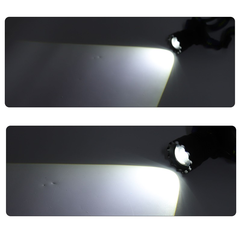 USB Headlamp 3000lm Waterproof 90 Degree Adjustable Hands Free Rechargeable