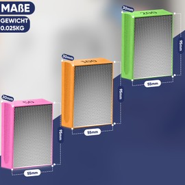 SEDION® Diamond Hand Sanding Pad Set 3 Pieces Grit 50, 100, 200 - Hand Pad Perfect for Sanding, Polishing & Deburring - Premium Quality Sanding Sponge - Sanding Block for Granite, Marble, Ceramic etc.