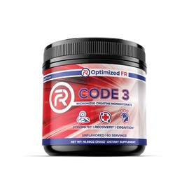 Optimized FR Code 3 Micronized Creatine Monohydrate for First Responders, 60 Servings, 2 Month Supply