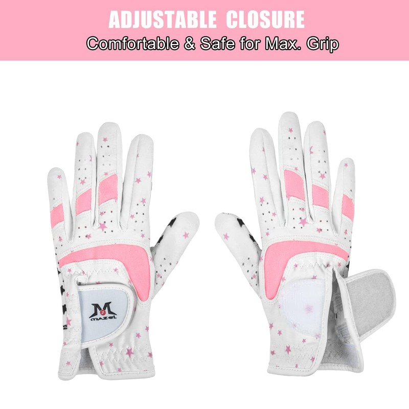 MAZEL Golf Gloves for Kids Junior Kids Ambidextrous Golf Gloves