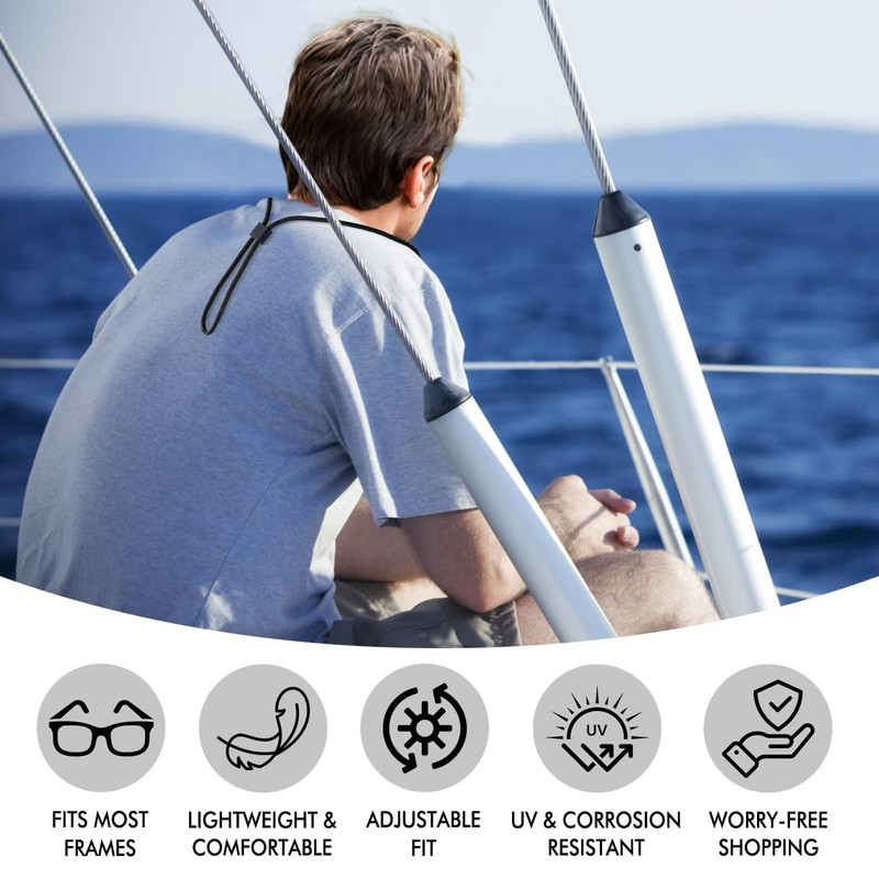 BANSTLE Eyeglasses Holder Strap - 3 Pcs Adjustable Eyewear String