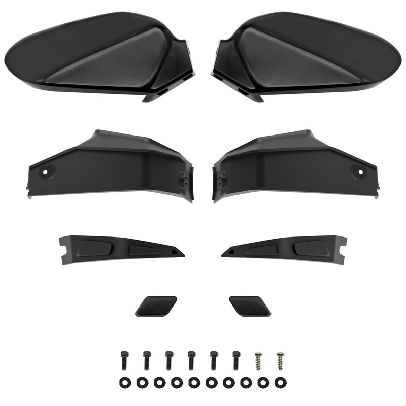 LDETXY Wind Deflectors for Can Am Ryker, Black Plastic Handguards