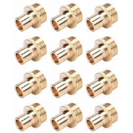 Green Thumb  30022 Solid Brass Male Garden Hose Quick Connects - 12 Pack