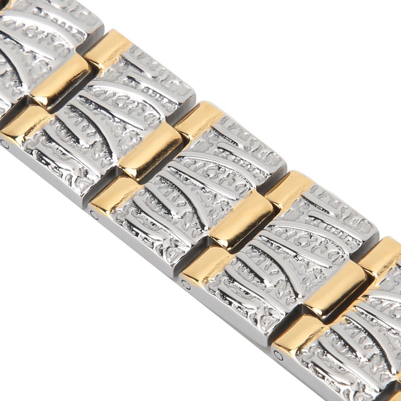 Golden Men Bracelet Fashionable Magnet Hand Chain Stainless Steel Pain