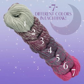 JubileeYarn Moonlight Medley Yarn - Ombre DK Weight Merino Wool/Acrylic - 200g/Hank - Sagittarius - 1 Skein
