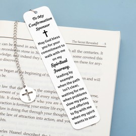 Confirmation Sponsor Gifts for Women Men Christian Confirmation Bookmark Baptism Gifts Confirmation Gifts for Teenage Boys Girls Catholic Confirmation Sponsor Appreciation Gifts Thank You Sponsor Gift