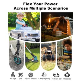 2 Pack 18V Adapter for Milwaukee M18 Battery Adapter Compatible with Power Wheels Battery Conversion Upgrade Kit for DIY Rc Car Toys, Robotics and Rc Truck with 30A Fuses Wire Terminals 12AWG Wire