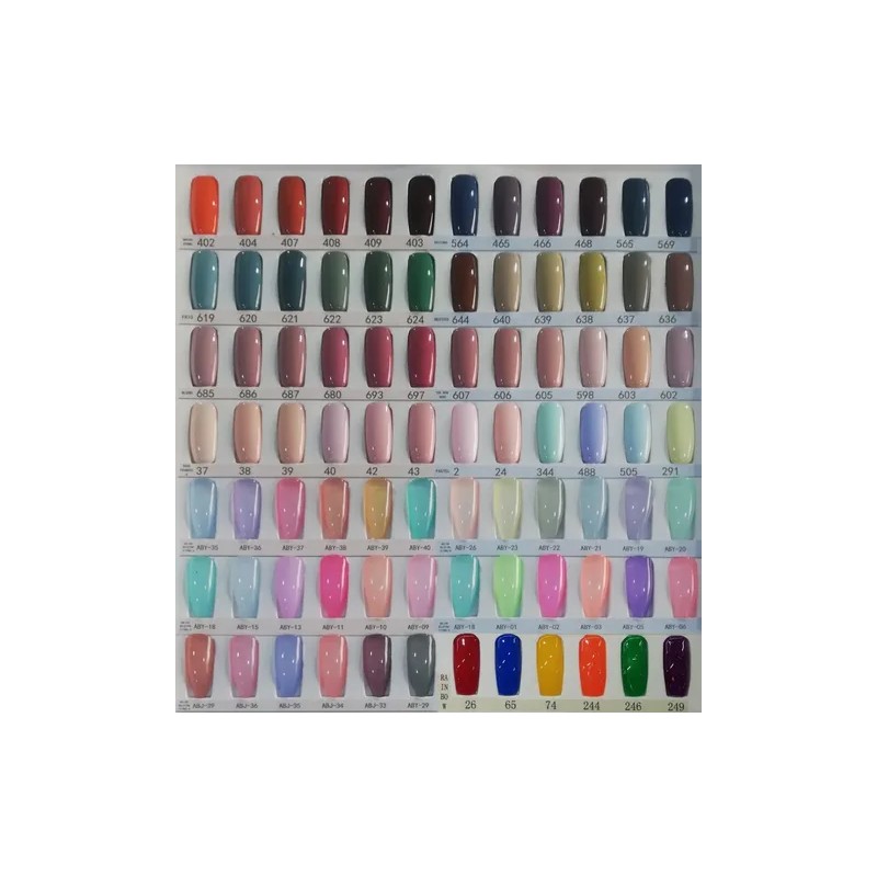 Gel Semipermantente Marca Mussa Gama 6 Piezas Para Uñas
