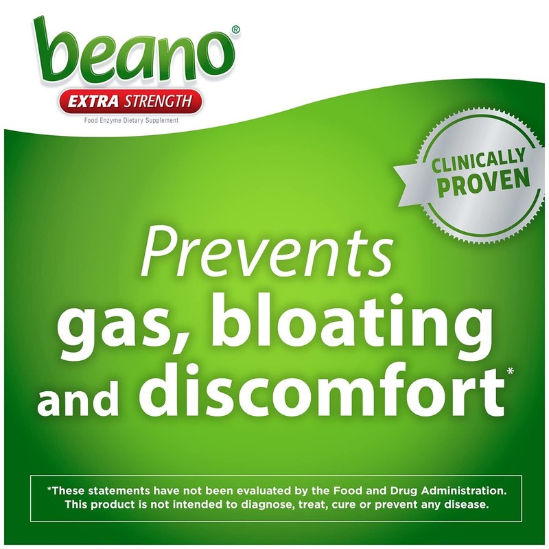 Beano Extra Strength Gas Relief Tablets 100 Count Vegetarian Antigas