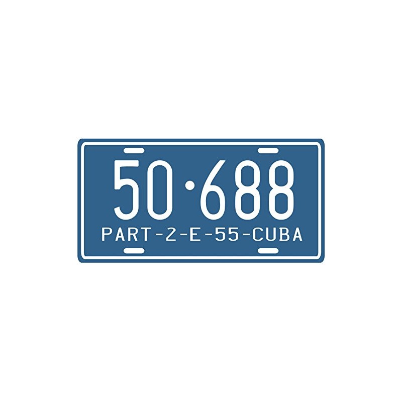 Cuba Pre-Revolution 1955 Replica Metal License Plate