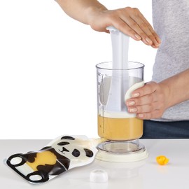 Squooshi Food Pouch Maker/Filler + 12 Large 5 oz Pouches/The Filling Station for Baby and Snack Food Pouches