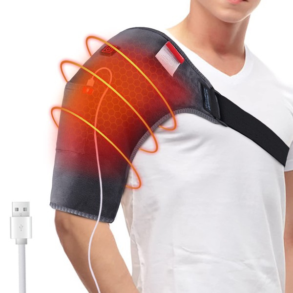 Comfheat Heated Shoulder Wrap USB Shoulder Heating Pads for Rotator
