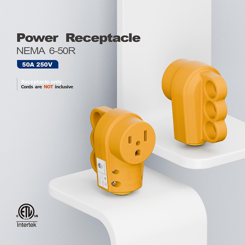 Nema 6-30P Male Plug + 6-30R Female Socket (2 in
