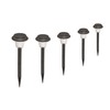 Carsten 5x LED Solar Outdoor Garden Light Lamp, Plastic, Black/White,