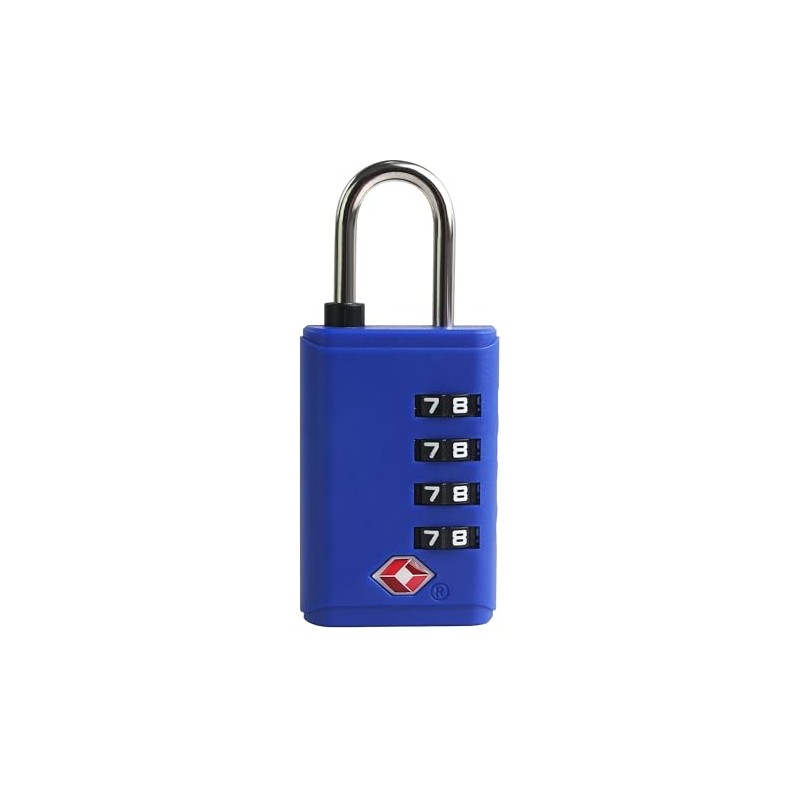 TSA Approved Combination Padlocks for Luggage, Security Lock, Black (Blue)
