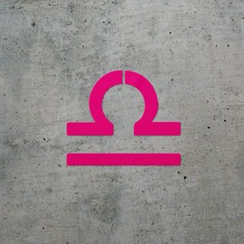 Decal Stickers of Libra Sign Stencil (Pink) (Set of 2) Luxury Weatherproof Vinyl Decal Stickers for Laptop Desktop Smartphone Car Dirt Bike Wall Room Mason Jar Bathtub Door -ANDstic0a5020PI040522