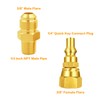 MCAMPAS 1/4" Propane Quick Connect Adapter Kit Converter 3/8" Female