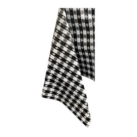 Blue Hill, Black, 52"x120", Classic Tavern Check, Flannel Backed, Vinyl Tablecloth Made in The U.S.A