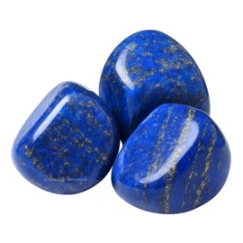 Amazing Gemstone Lapis Lazuli Crystal Tumbled Stones Polished Rocks - Natural Gem Stones for Healing - DIY Crystals for Protection (1 Piece)