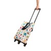 Foldable Shopping Cart Bag with Wheels and Retractable Handle for