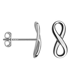 SOFIA MILANI - Solid 925 Sterling Silver Earrings for Women - Infinity Stud Earrings - 20471