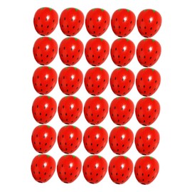 Operitacx 30pcs Wooden Beads Strawberrys Tru Fru Strawberries Fruiterer Strawberry Beads for Bracelets Strawberry Charms Fruit Beads for Crafts Wooden Garland Beads Bracelet DIY Bead Red