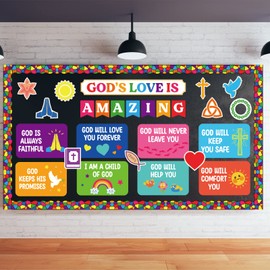 God's Love is Amazing Christian Bulletin Board Decorations Religious Classroom and Sunday School VBS Decor Bulletin Board Religious Cutouts Classroom School Holiday Bulletins Boards Decor