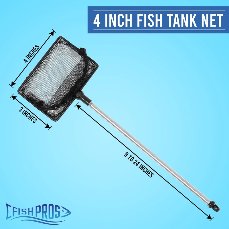 Fine Mesh Fish Tank Net with Long Handle – Aquarium