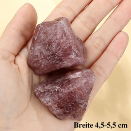 AWARDSEN Strawberry Crystals Healing Stones, 5 cm Water Stones, Rough Stones, Natural Stones for Meditation, Witchcraft Ceremony, Natural Recognition and Esoteric Gifts, 1 Piece