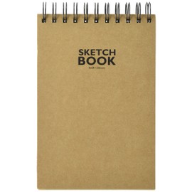 Sketchbook Honsell 33505 Sketchbook Kraft Spiral Bound Sketch Pad, DIN A5, 120 Sheets, 100 g/m², Robust, Recyclable Kraft Paper Made of Unbleached Natural Fibres