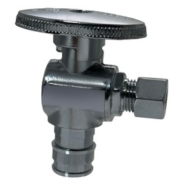 XFITTING Pex A 1/2 Inch x 1/4 Inch OD Compression Angle Stop Valve, 201-4-4=2XX, 2 Pieces