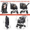 LPOTIUS Lightweight Dog Stroller with Reversible Handle for Medium Small