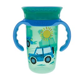 Vaso con Borde 360° - con Asas Removibles Camionetas/Verde