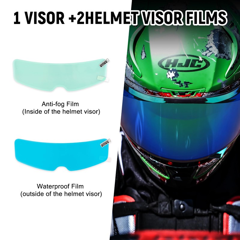 XINGWU Motorcycle Helmet Visor Replacement for HJ-34P Tinted C10 Helmet
