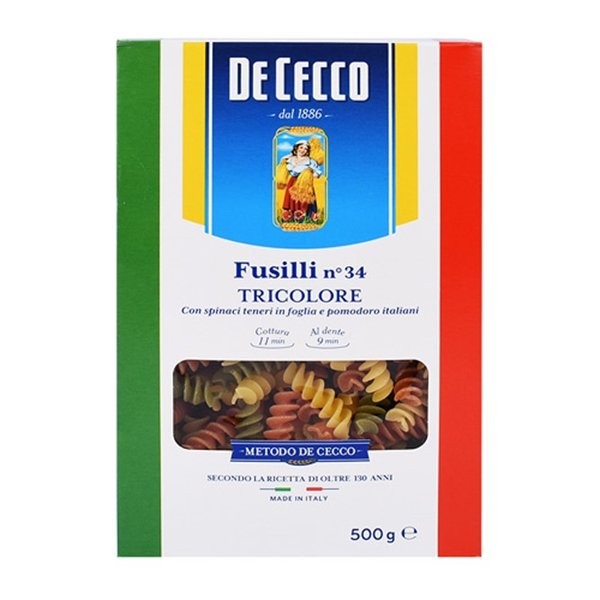 [Half Club/Epantry] De Cecco Tri-Color Fusilli 500g, De Cecco Tri-Color Fusilli/500g / [하프클럽/이팬트리]데체코 삼색 푸실리 500g, 데체코 삼색 푸실리/500g