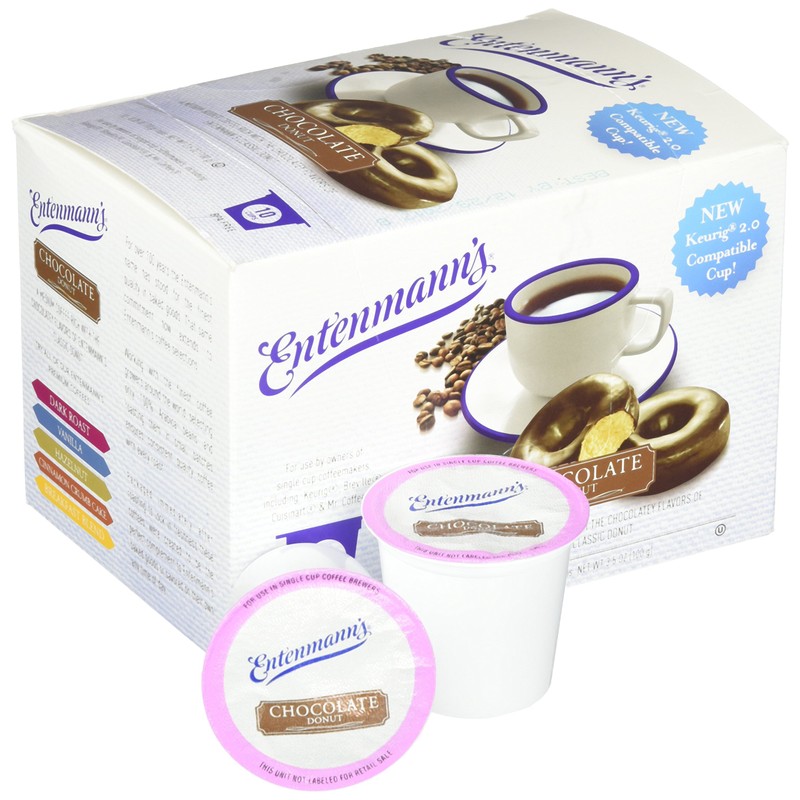 Entenmann's Chocolate Donut Capsule/Cup 10 Pack