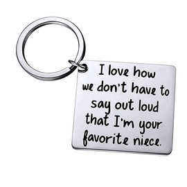 Aunt and Uncle Gift from Niece, Uncle Auntie Keychain Christmas Birthday Gifts for Aunty Uncle Family Gifts Appreciation Gift for Aunt Unclie