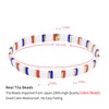 C·QUAN CHI Women Stackable Tila Bead Bracelets Flat Bead Bracelet