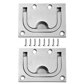316 Stainless Steel Hatch Pull Flush Lift Boat Ring Hatches Pull Handle with Mount Screws for Boat Deck Hatch Handle and Home Furniture Recessed Handle etc