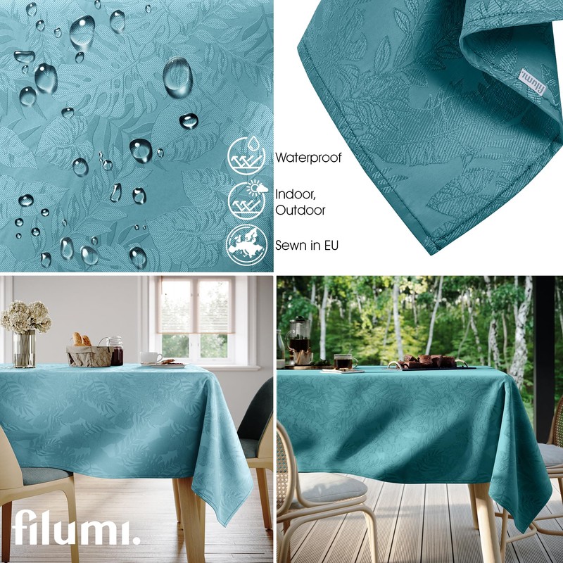 Filumi Eris Tablecloth, 60 x 60 cm, Blue, Washable, for
