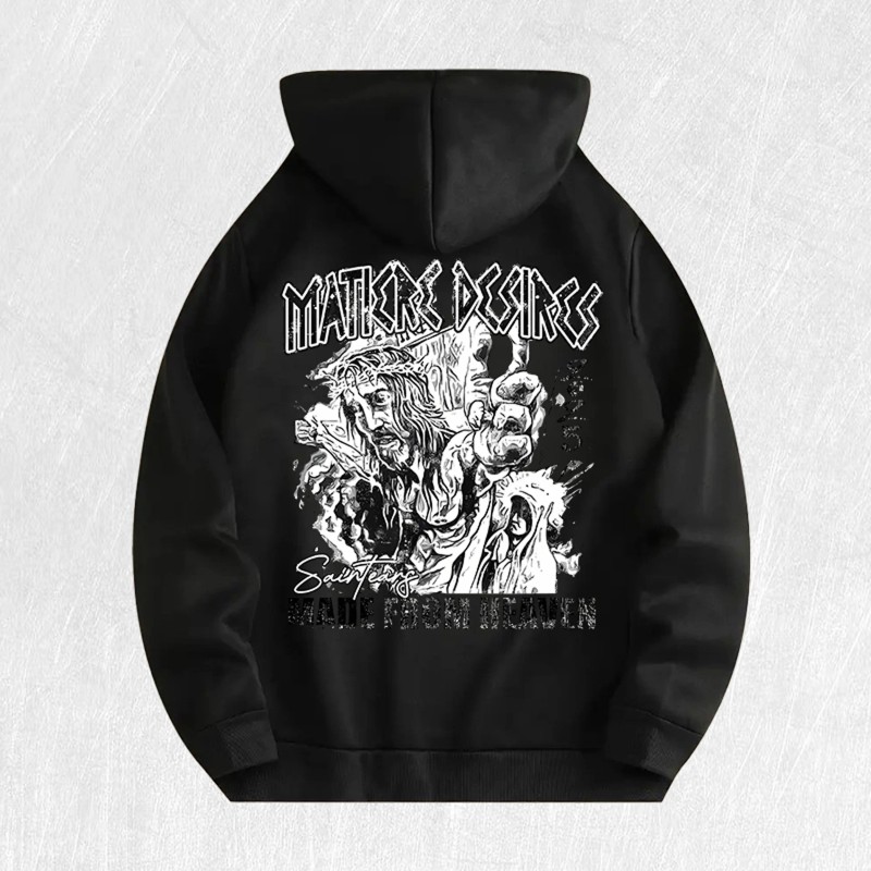 Mater Desires Graphic Hoodie 100% Cotton US Warehouse 6 ColorsColor: