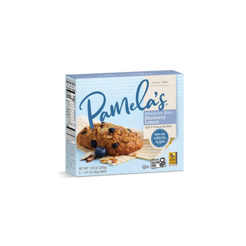 Pamela's Whenever Bars Soft & Chewy Oat Bars, Blueberry Lemon,