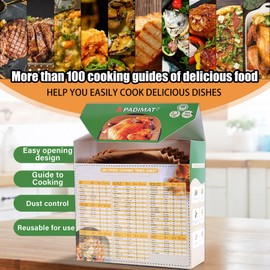 Air Fryer Disposable Paper Liners, 125 Pcs Parchment Cooking Non-Stick Liner for Airfryer, Microwave Oven, Frying Pan, 9 Inch Oil-proof Air Fryers Filters Sheets for 9 10 11 12 Qt Baking Basket