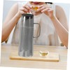 GRIRIW Beverage Kettle with Filter Lid Large Capacity Electroplated Glass